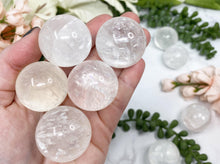 Load image into Gallery: Contempo Crystals - White optical calcite spheres. - Image 3