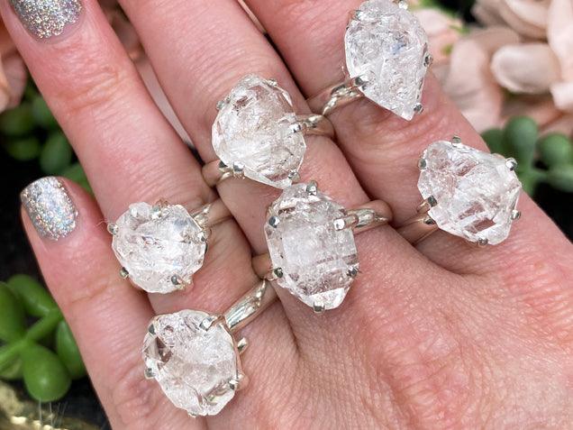 quartz-herkimer-diamond-ring
