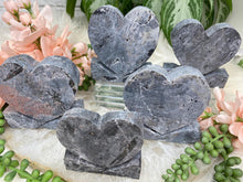 Load image into Gallery: Contempo Crystals - druzy-chalcedony-standing-hearts - Image 8