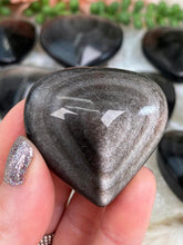 Load image into Gallery: Contempo Crystals - Silver Obsidian Hearts & Palms - Image 17