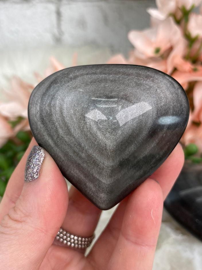 silver-obsidian-heart-stones