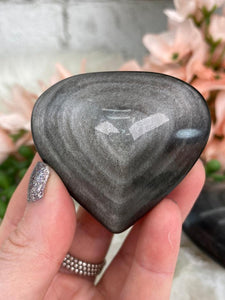 Contempo Crystals - silver-obsidian-heart-stones - Image 7