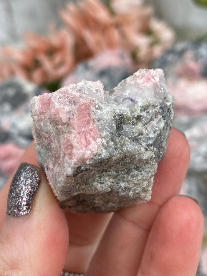rhodochrosite-fluorite-quartz