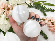 Load image into Gallery: Contempo Crystals - Simple cat eye selenite spheres - Image 4