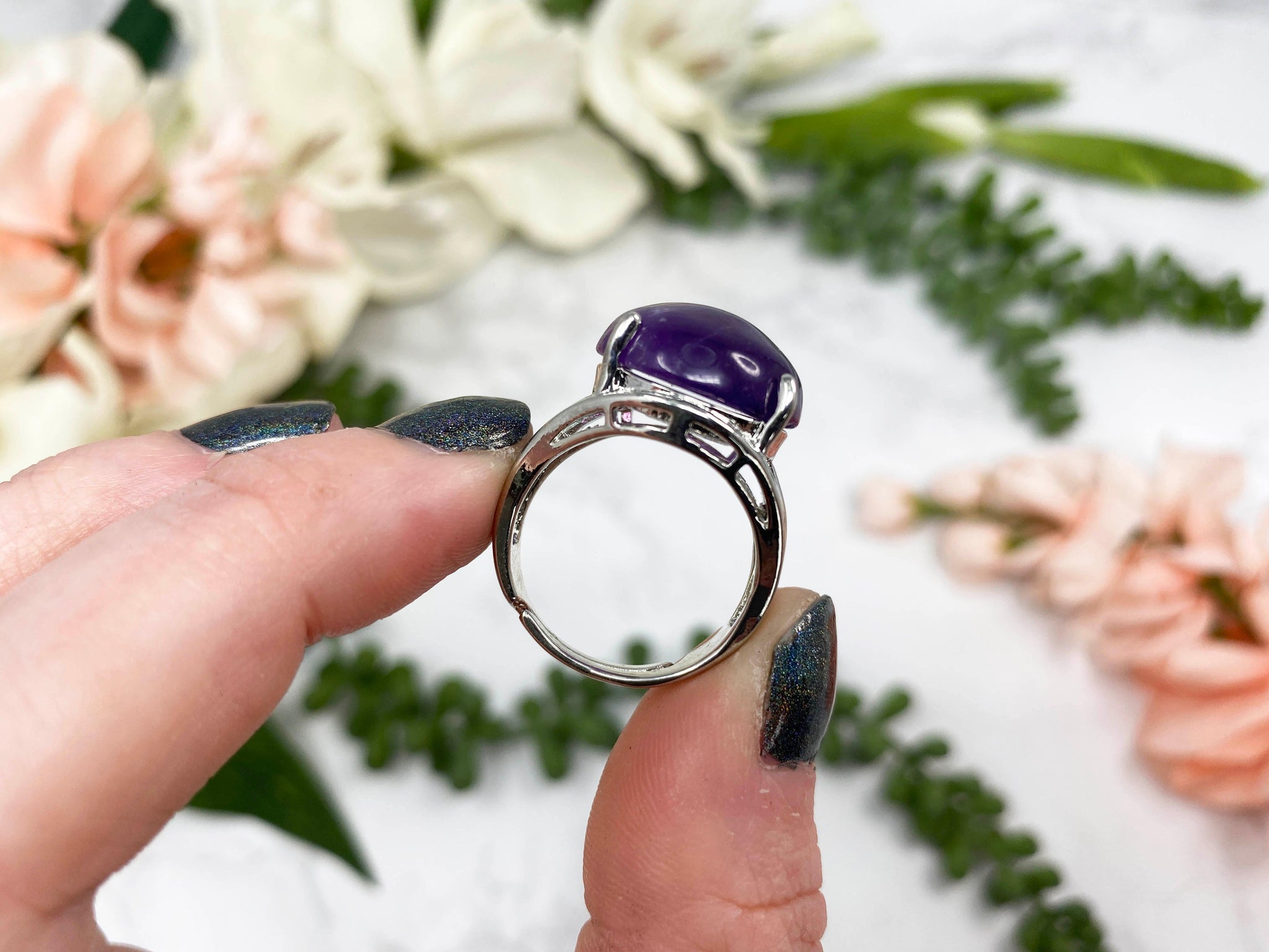Adjustable Crystal Ring