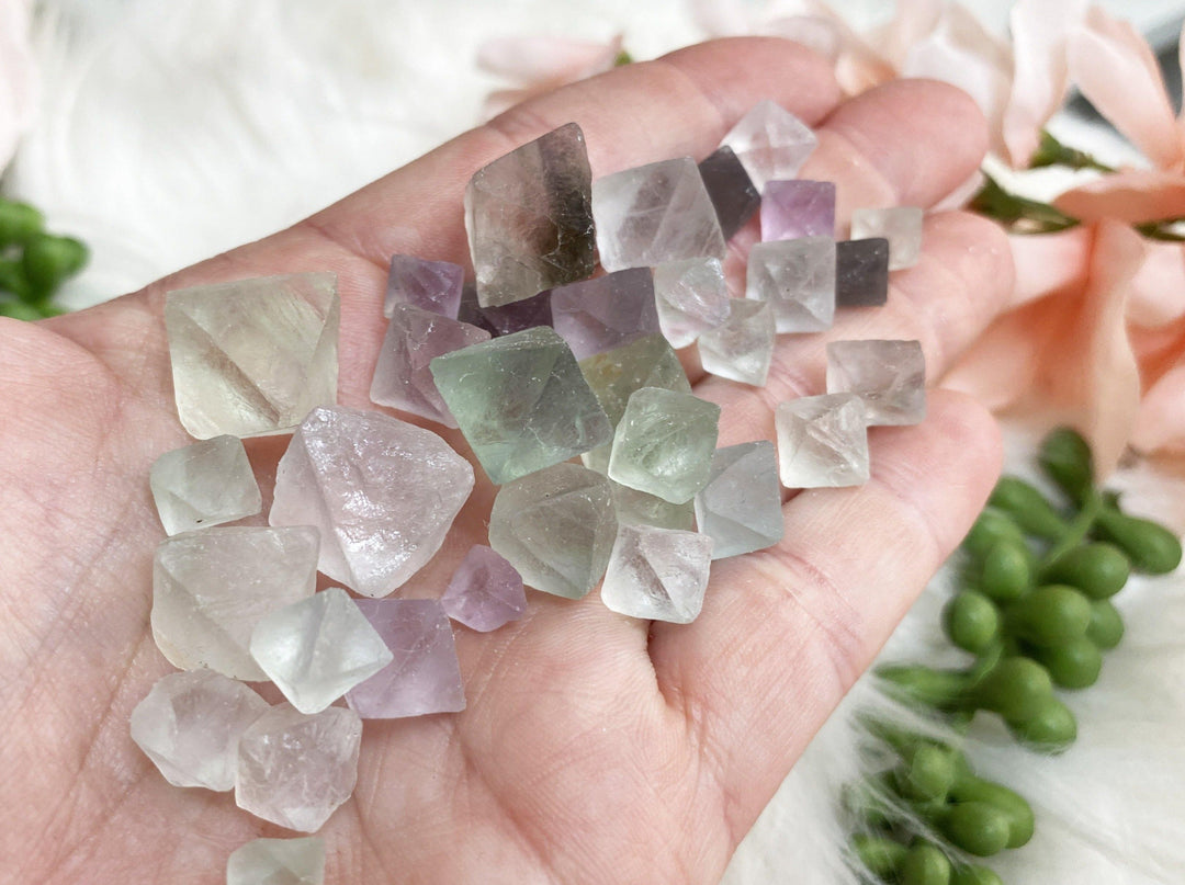 Contempo Crystals - Beautiful pastel colored Octahedron Fluorite Sets.  - Image 1