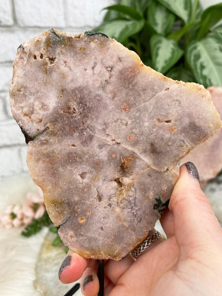 Brazil Pink Amethyst on Stands