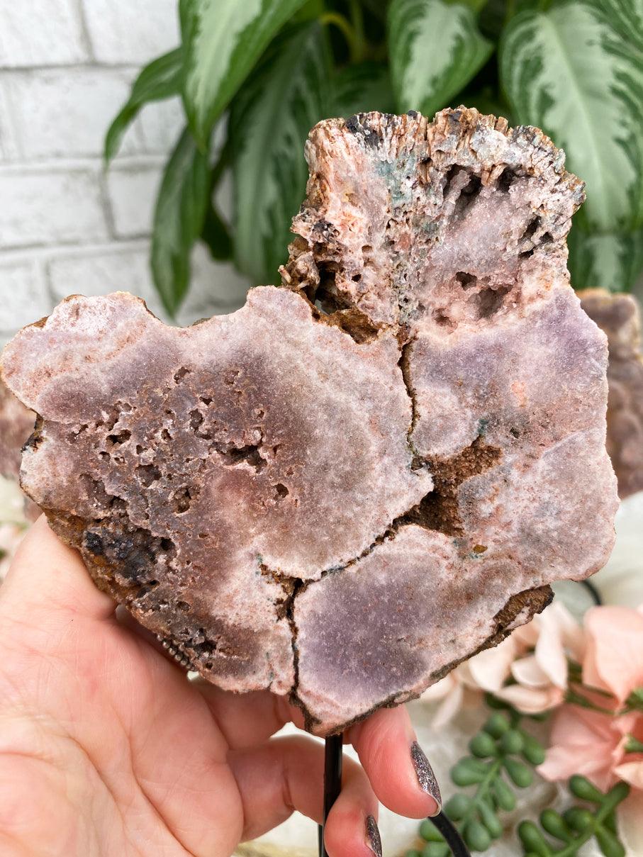 Brazil Pink Amethyst on Stands