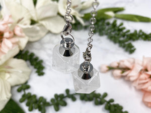 Contempo Crystals -    Geometric-Clear-Quartz-Crystal-Pendulum-with-Silver-Metal Top - Image 5