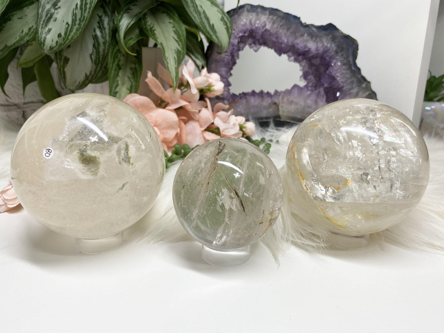 Included quartz spheres