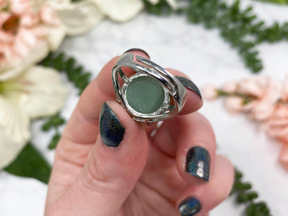 Adjustable Green Aventurine Crystal Ring