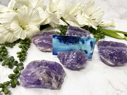 Purple Amethyst Crystal Business Card Holders