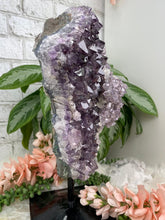 Load image into Gallery: Contempo Crystals - Large-Amethyst-Calcite-on-Metal-Stand - Image 6