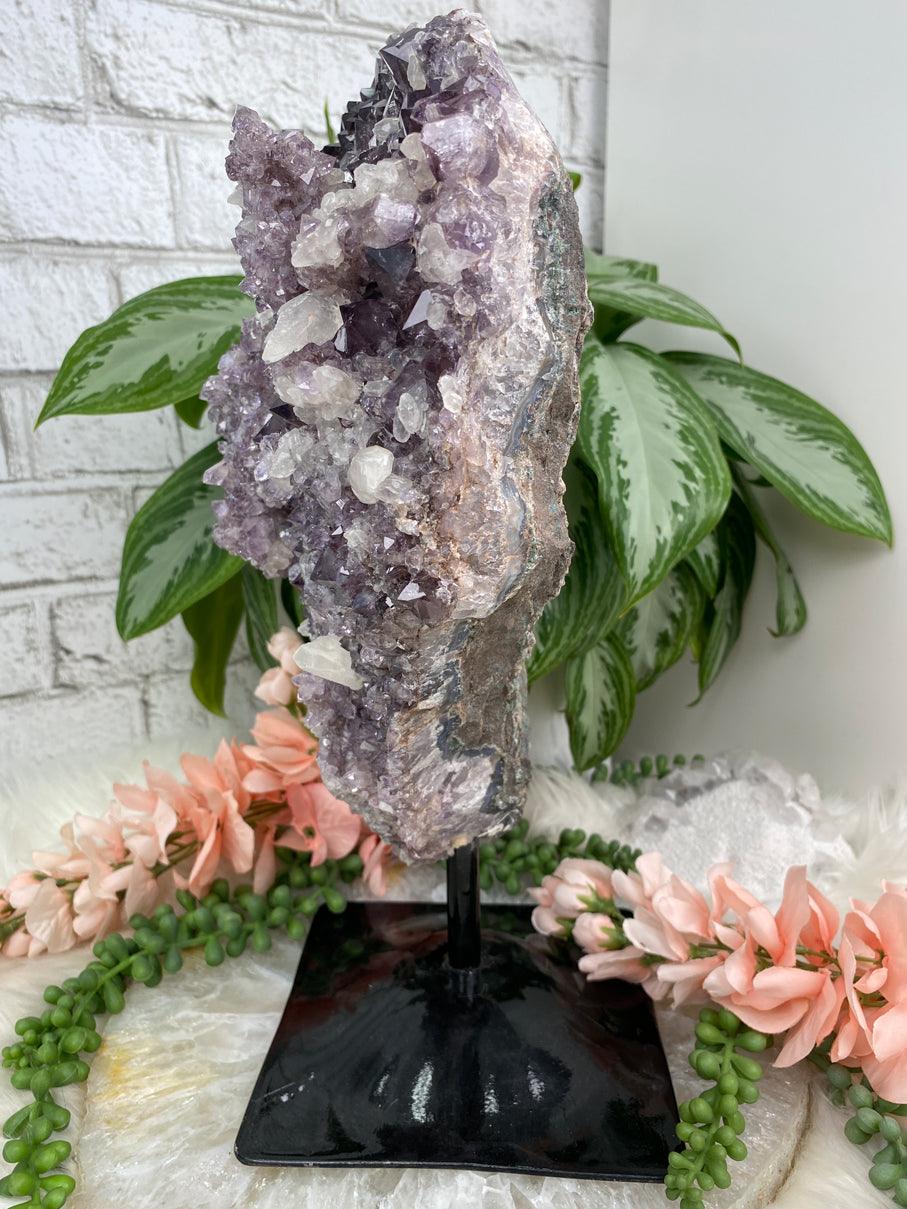 Large-Amethyst-Calcite-on-Metal-Stand