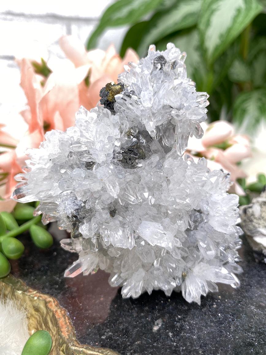 peru-quartz-sphalerite-cluster