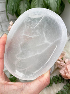 Contempo Crystals - white-oval-selenite-plate - Image 4