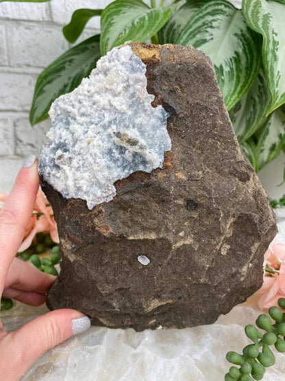 White-Gray-Chalcedony-Heulandite-Cluster for sale