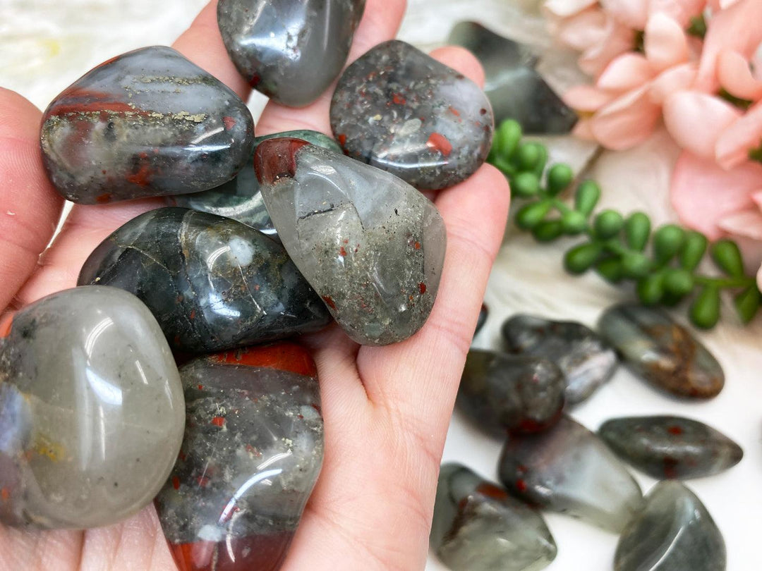 Contempo Crystals - India-Bloodstone-Crystal-Tumbles-for-Sale - Image 1