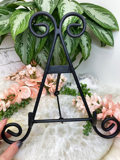 Large-Black-Metal-Slab-Stand-With-Spiral-Accents