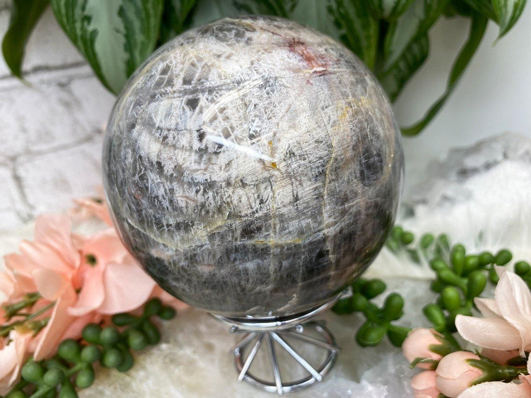 Contempo Crystals - Large-Black-Moonstone-Sphere-from-Madagascar - Image 1