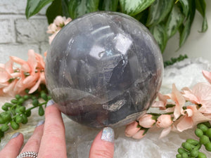 Contempo Crystals - Large-Blue-Rose-Quartz-Sphere - Image 2