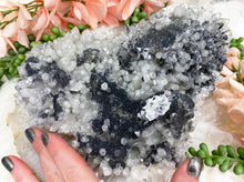 Load image into Gallery: Contempo Crystals - Large-Dalnegorsk-Quartz-Cluster-with-Gray-Hematite-Sphalerite - Image 1
