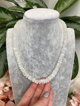 Load image into Gallery: Contempo Crystals - Large-Faceted-Bead-Rainbow-Moonstone-Gemstone-Crystal-Necklace-for-sale - Image 6