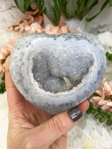 Contempo Crystals - Large-Gray-Chalcedony-Quartz-Agate-Crystal-Hearts - Image 5