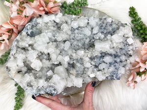 Contempo Crystals - Large-Gray-Chalcedony-White-Apophyllite - Image 2