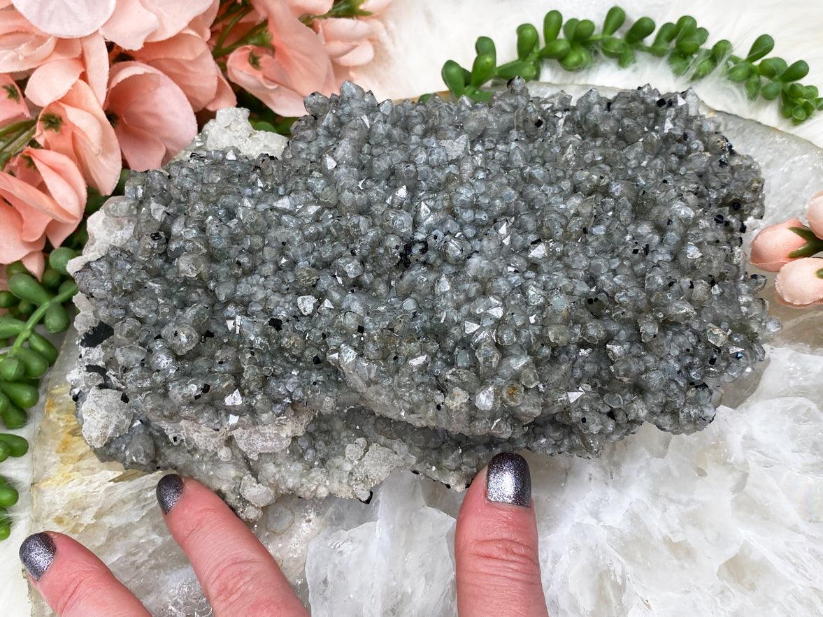 Large-Gray-Quartz-Ilvaite-Crystal-from-Russia