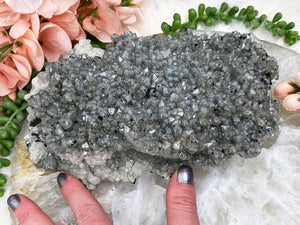 Contempo Crystals - Large-Gray-Quartz-Ilvaite-Crystal-from-Russia - Image 1