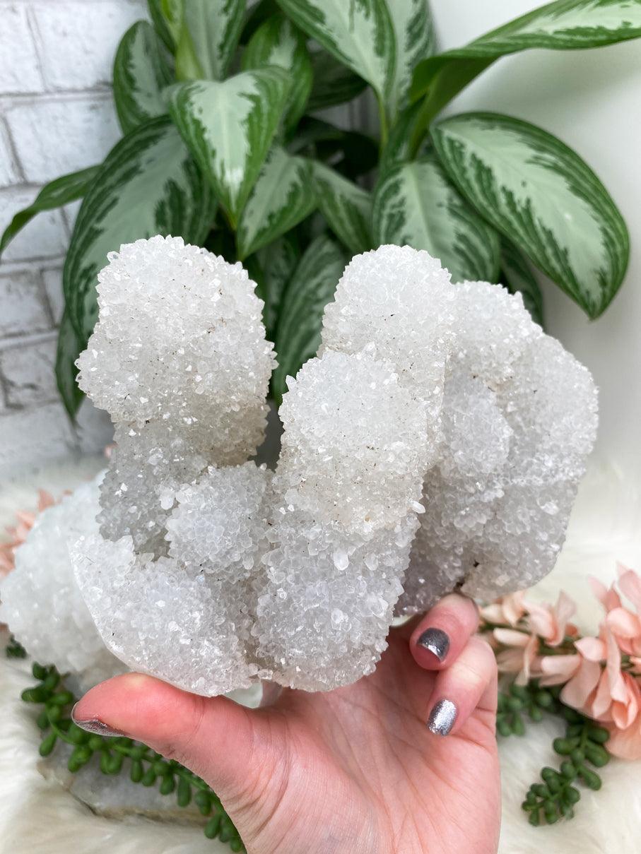 Large-Gray-Quartz-Stalactite-Cluster