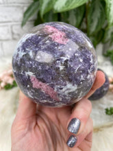 Load image into Gallery: Contempo Crystals - Large-Pink-Tourmaline-Lepidolite-Sphere - Image 6