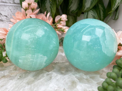 Large-Teal-Blue-Calcite-Spheres