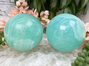 Contempo Crystals - Large-Teal-Blue-Calcite-Spheres - Image 2