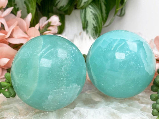    Large-Teal-Calcite-Spheres