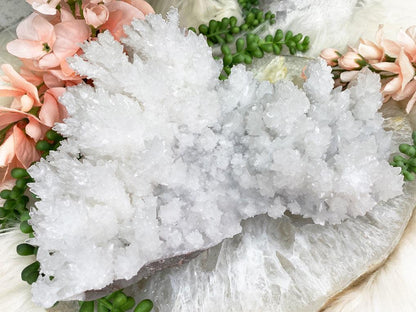 Large White Aragonite Cluster from Mexico – Contempo Crystals