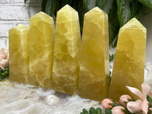 Load image into Gallery: Contempo Crystals - Lemon-Yellow-Calcite-Obelisk-Point-Crystals - Image 6