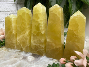 Contempo Crystals - Lemon-Yellow-Calcite-Obelisk-Point-Crystals - Image 5