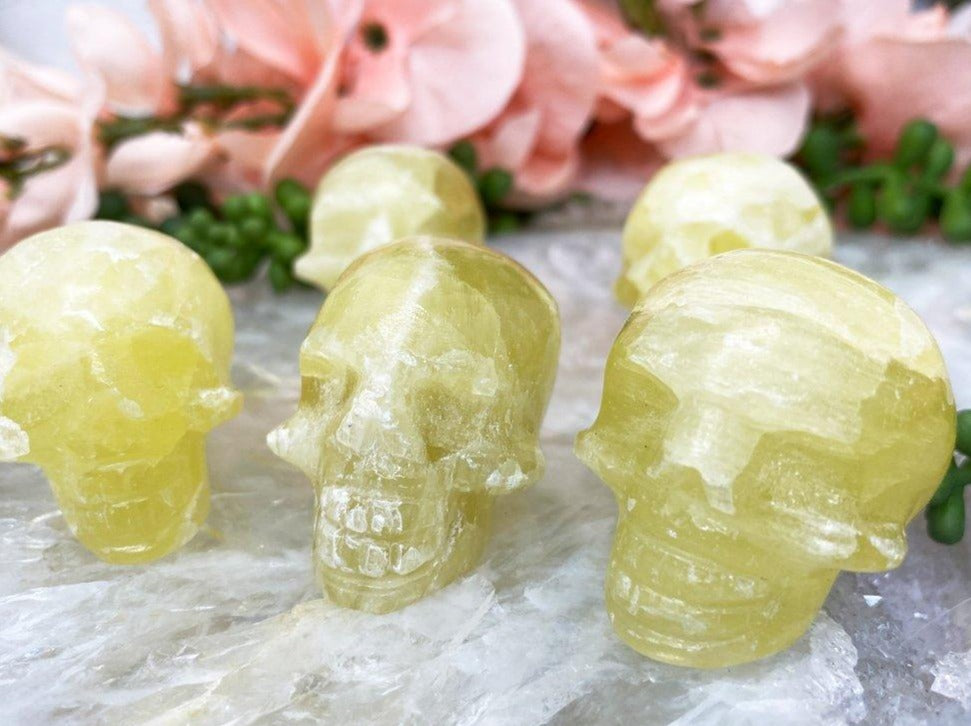 Lemon-Yellow-Calcite-Skulls