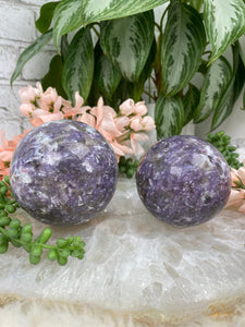 Contempo Crystals - Lepidolite-Spheres-with-Tourmaline - Image 3