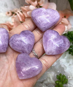 Contempo Crystals - Small-Purple-Kunzite-Crystal-Heart-Pocket-Stones - Image 2
