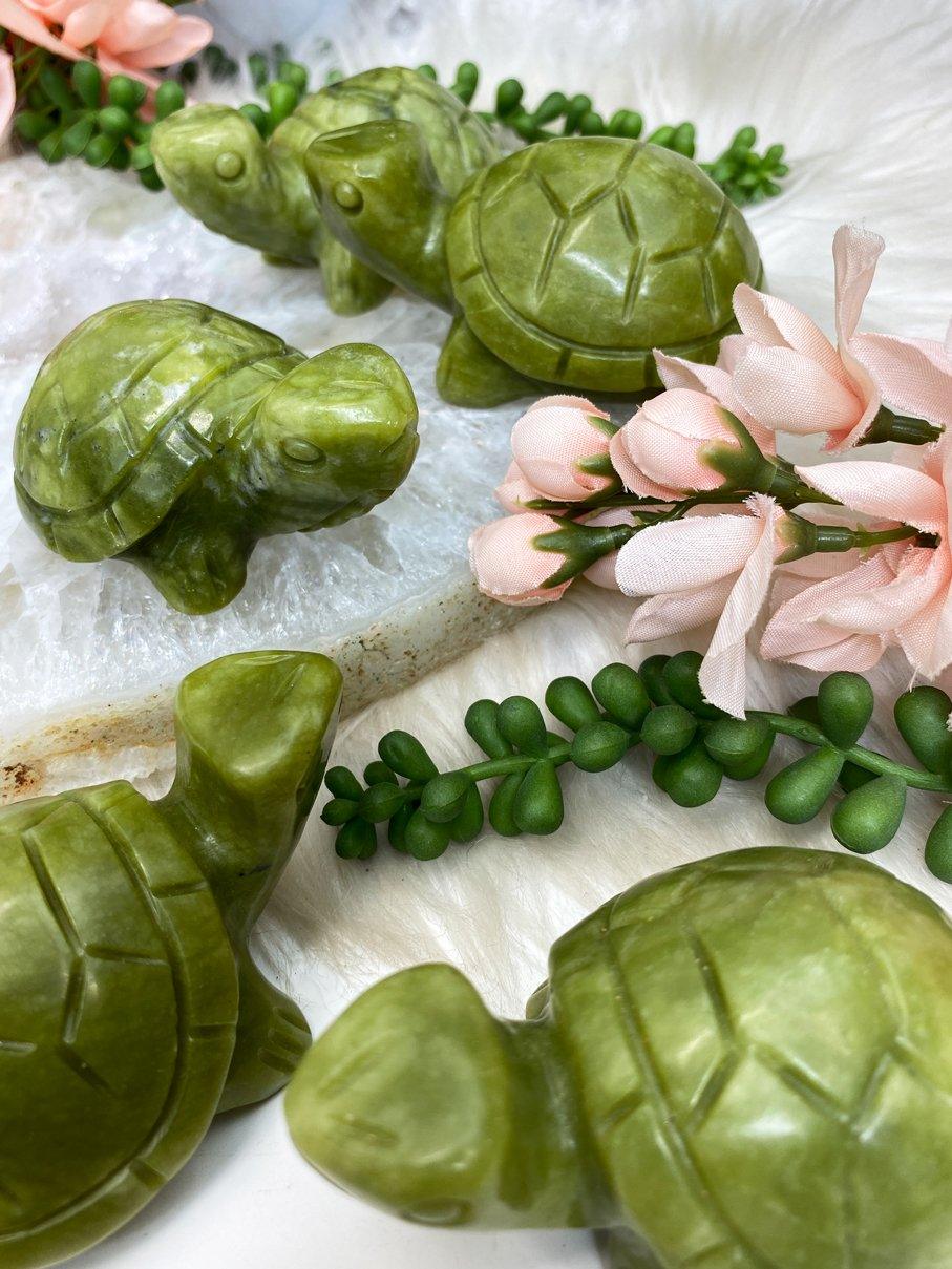 Green Serpentine Turtles - Hand Carved In Peru – Contempo Crystals