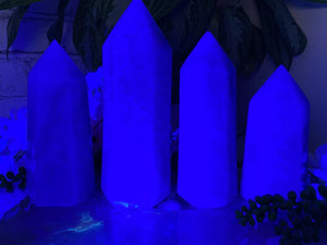 Contempo Crystals - Madagascar-Green-Fluorite-Points-under-UV-Light - Image 2