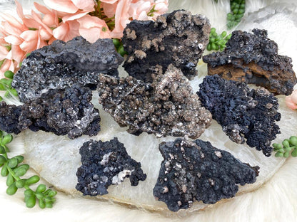 Mexico-Black-Brown-Calcite-Crystals