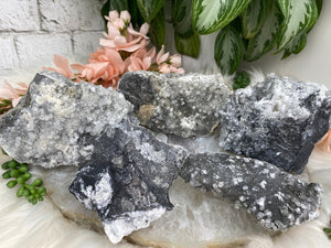 Contempo Crystals - Mexico Gray Black Calcite Clusters - Image 3