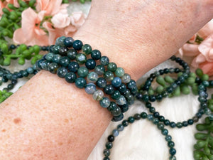 Contempo Crystals - Moss-Agate-Bracelet - Image 1