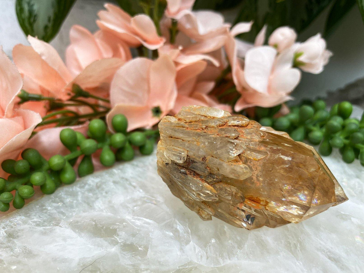 Natural-Citrine-Candle-Quartz-Crystal-Cluster-with-Rainbow