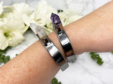Load image into Gallery: Contempo Crystals - Natural-Crystal-Quartz-Amethyst-Point-Crystal-Cuff-Bracelet-Gift - Image 3