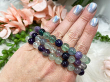 Load image into Gallery: Contempo Crystals - Natural rainbow fluorite colorful bracelets - Image 3